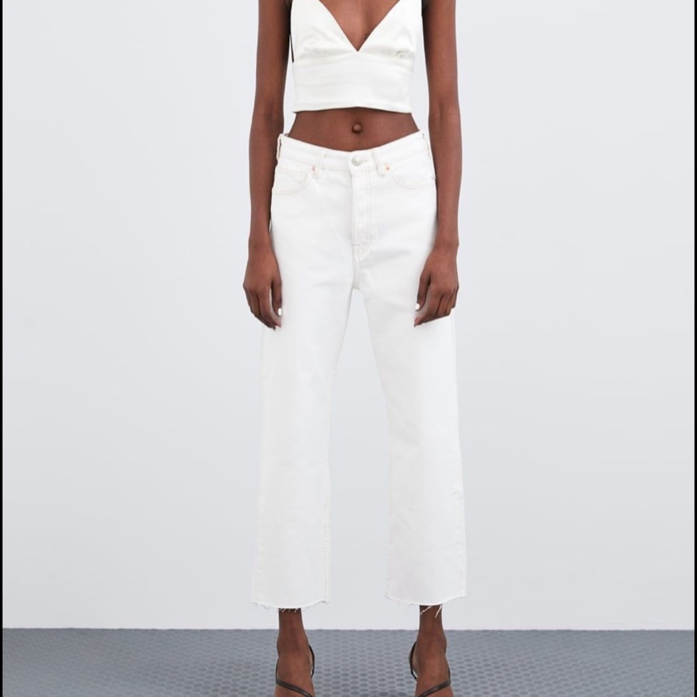 Zara Hi-Rise Straight Leg Jeans
